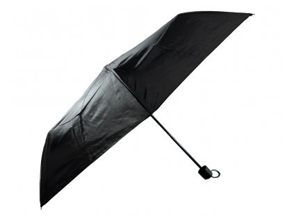 Jednobarevný skládací deštník - černá 1122