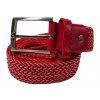 Pletený elastický pásek - červená 5626/CB