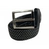 Pletený elastický pásek - černobílá 5618