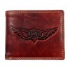 Celokožená peněženka s křídly - červená 2568