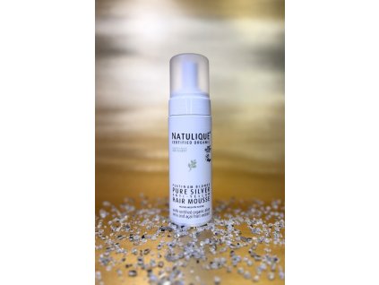 NATULIQUE Pure Silver Hair Mousse 150 ml - bezoplachová pěna proti žlutý pigmentům