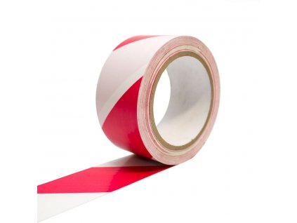 Podlahová vyznačovací páska 50 mm x 33 m - bíločervená