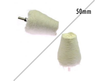 Leštící hadrový kužel bílý 50mm