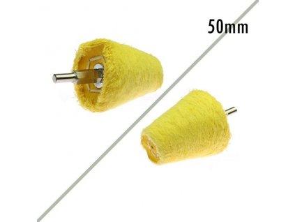 Leštící hadrový kužel žlutý 50mm