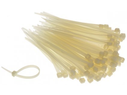 Stahovací pásky 500x7,6mm, nylon, 50ks bílá