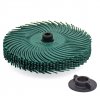 Radiální štětinový disk sada 10ks 75x3mm zelený
