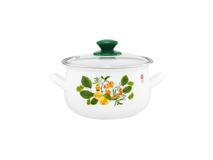 12175 2 12175 2 emalia olkusz zomancozott fazek fedovel 16 cm 2 l birsalma