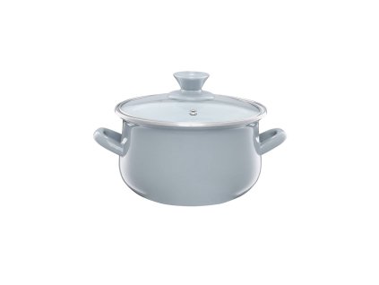 12190 1 12190 1 emalia olkusz zomancozott fazek fedovel 14 cm 1 25 l szurke