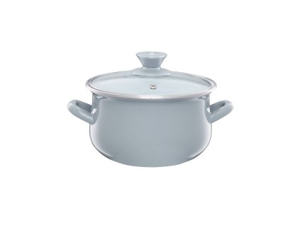 12193 1 12193 1 emalia olkusz zomancozott fazek fedovel 16 cm 2 l szurke