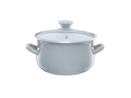 12196 1 12196 1 emalia olkusz zomancozott fazek fedovel 18 cm 2 9 l szurke
