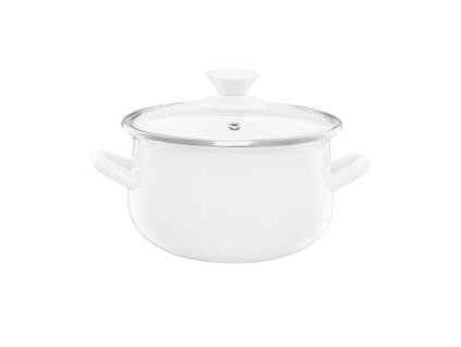 12211 1 12211 1 emalia olkusz zomancozott fazek fedovel 18 cm 2 9 l feher