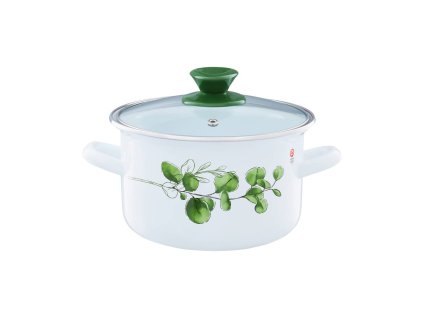 12217 1 12217 1 emalia olkusz zomancozott fazek fedovel 18 cm 2 9 l eukaliptusz