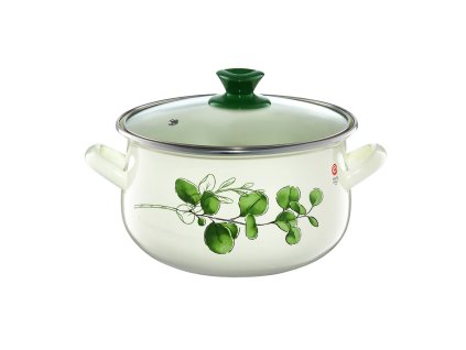 12244 2 12244 2 emalia olkusz zomancozott fazek fedovel 20 cm 4 2 l eukaliptusz