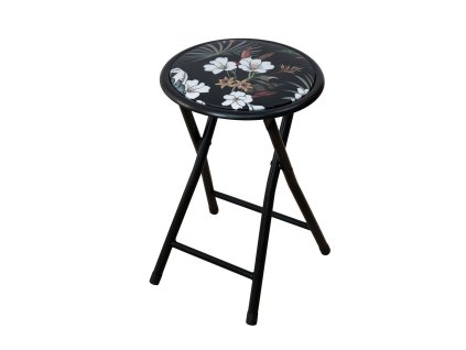 Patio Flower Black összecsukható kis szék