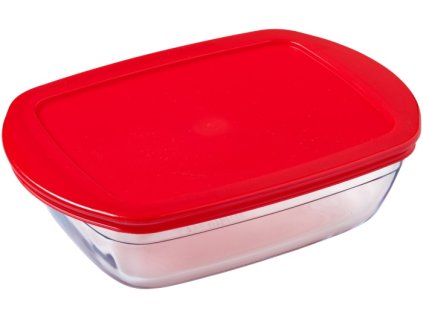 Ôcuisine hőálló tál műanyag fedővel 28x20 cm 2.5 l