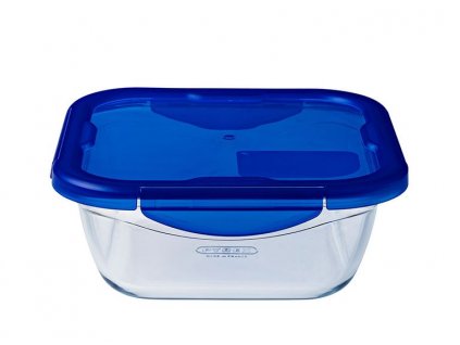 Pyrex Cook&Go sütőtál műanyag tetővel 21.6x21.6 cm 1.9 l