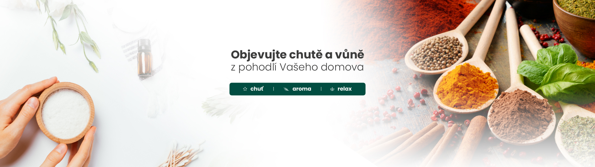 Obrázek koření a soli do koupele