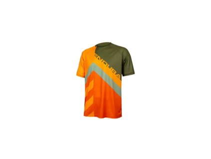 Dres ENDURA SingleTrack Print Tee LTD E3231GO - Olive Green, pánský