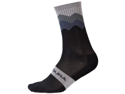 Ponožky ENDURA Jagged  E1273BK - Black, vysoké
