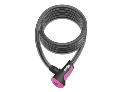 Zámek Onguard lanko 120x8mm růžový 2klíče