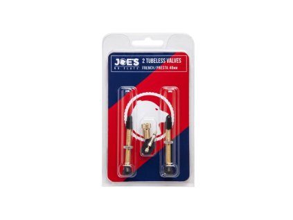 Ventilky JOES 2x Tubeless French/Presta valves 48 mm