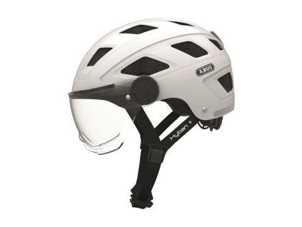 Přilba Abus Hyban+ - cream white (clear visor) (Dajsport všechny volby x)