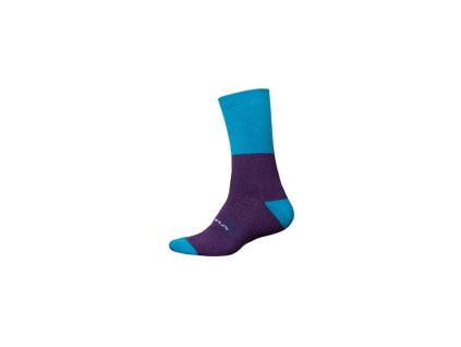 Ponožky ENDURA BaaBaa Merino Winter E1227BE - Electric Blue, vysoké