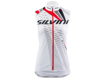 Cyklistická vesta SILVINI TEAM WJ1405 - White-red, dámská