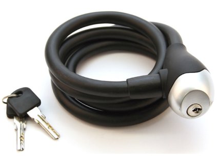 Zámek 1200/ 12 spirála QT Cycle Tech, silikon, černý
