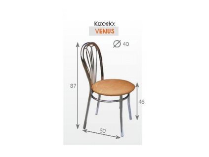 Jídelní židle Venus Metpol 87 x 50 x 46 cm