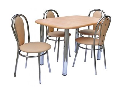 Jídelní stůl WIKTOR (bez židlí) Metpol 100/74/60, dub světlý  Výprodej