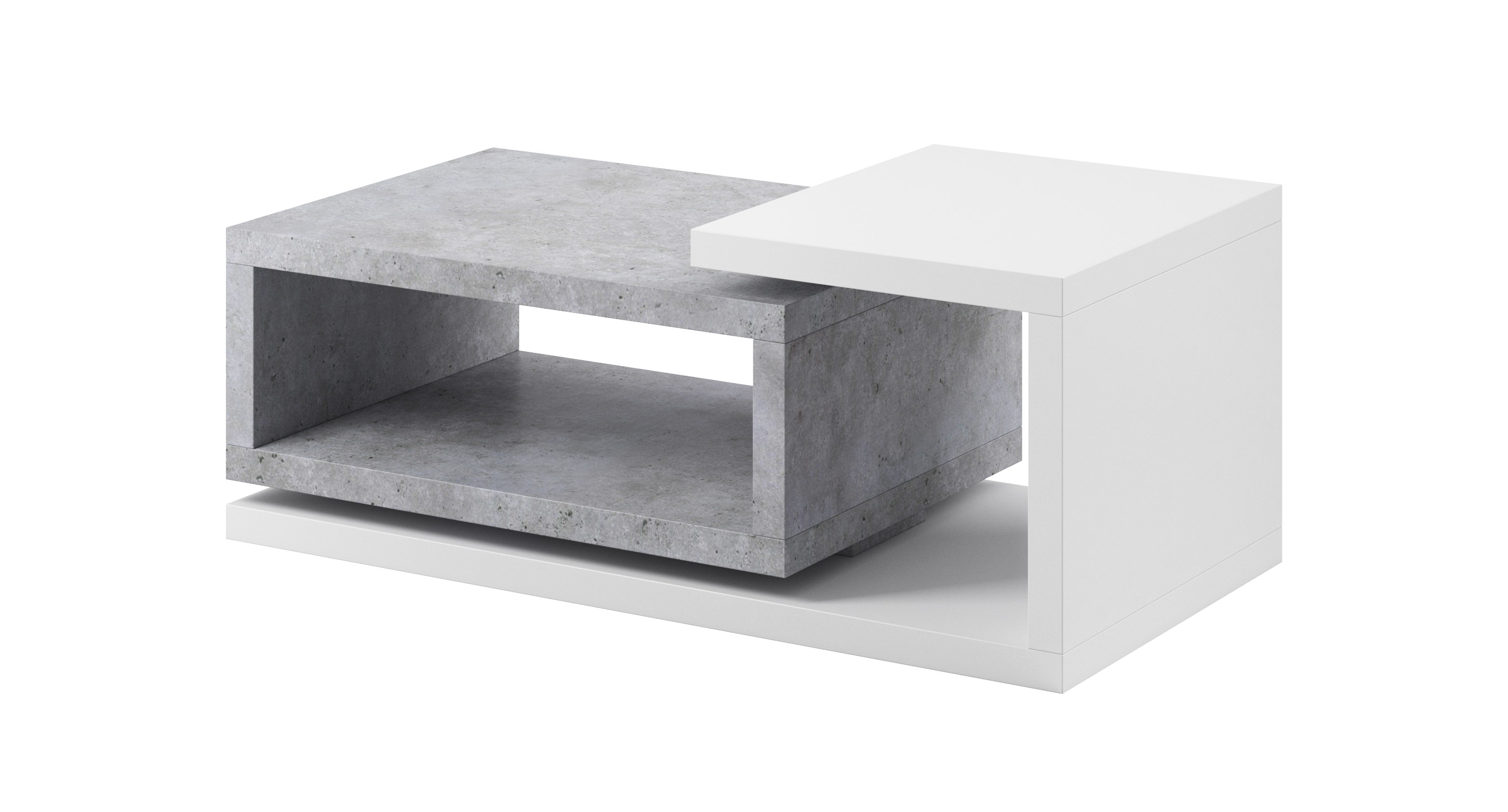 Helvetia Konferenční stolek BOTA 97 Helvetia 60/47/120 Barevné provedení: beton colorado/bílý mat