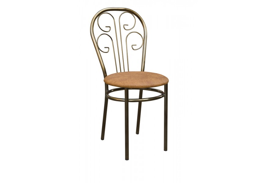 Levně Metpol Jídelní židle Cezar barva podsedáku světle hnědá (M-24) Metpol 87 x 50 x 46 cm Barva: chrom