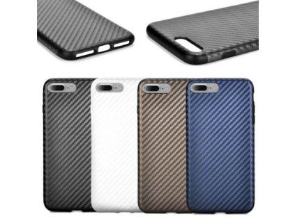 Carbonový ochranný kryt pro iPhone 7 (Barva Černá)