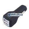 USB nabíječka do auta / 12V - bílá, černá (Barva Černá)