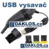 Mini USB vysavač na klávesnici - více barev (Barva Černá)