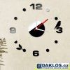 Nalepovací 3D nástěnné analogové hodiny - příroda / ptáček (Barva Černá)
