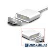Magnetický nabíjecí kabel z USB do Micro USB pro android (Barva Stříbrná)