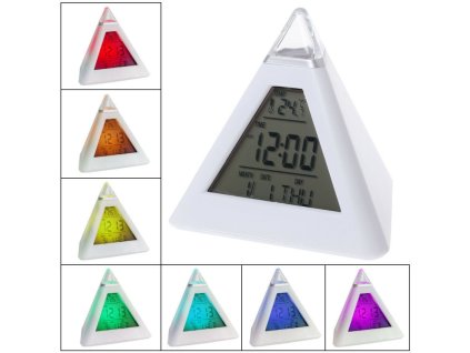 led budik se 7 menicimi se barvami