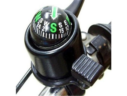 Zvonek na kolo s kompasem (Barva Černá)