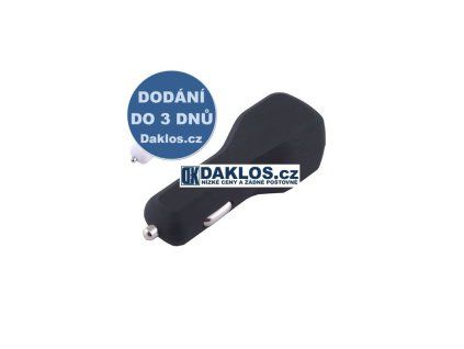 USB nabíječka do auta / 12V - bílá, černá (Barva Černá)