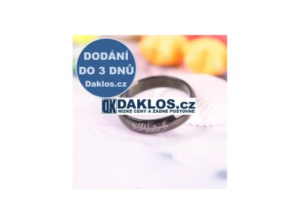 Prsten na motivy filmu Pán Prstenů - černý - 4 mm (Velikost prstenu 17 / 7 / (S))