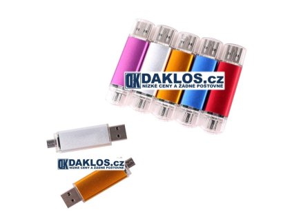 USB / Micro USB Flash disk OTG / Fleška 16 GB pro telefon i počítač (Barva Černá)