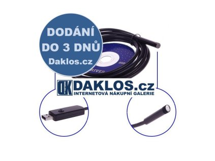 2m vodeodolny endoskop usb led kamera