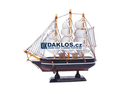 drevena lod plachetnice model 20 cm