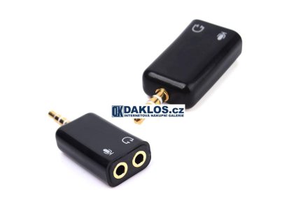 prechodka adapter pro sluchatka a mikrofon 35mm