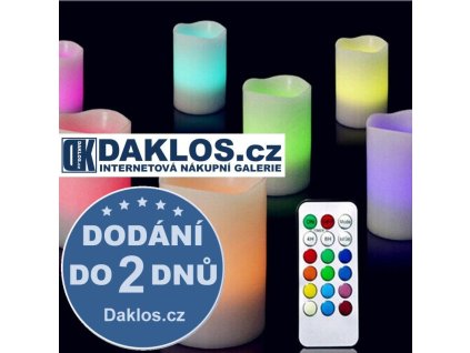 led elektronicka romanticka svicka 7 barev v 1