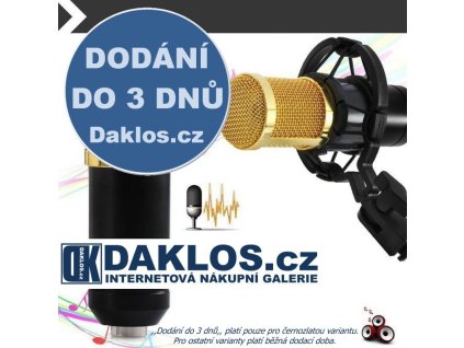 Profesionální studiový mikrofon BM800 pro náročné uživatele se stojánkem (Barevné provedení modrá + stříbrná)