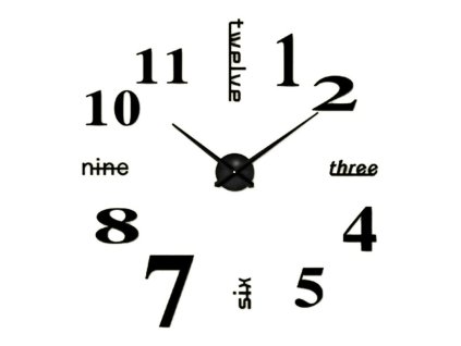 nalepovaci 3d nastenne analogove hodiny