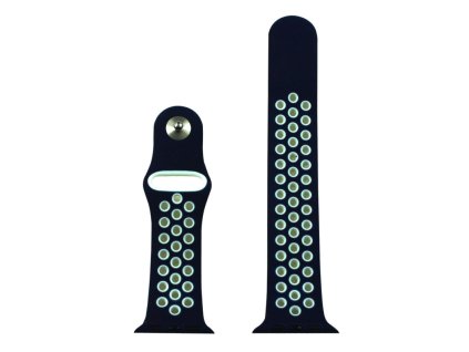 Samurrai sportovní řemínek na Apple Watch - tmavě modrá / bílá (Velikost 38 / 40 mm)